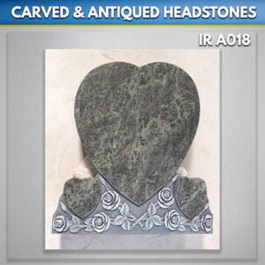 Triple Hearts with Rose Carving and And Antiqued for Graves